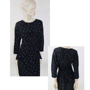 Vintage 1980/40s polka dot/nipped waist dress
